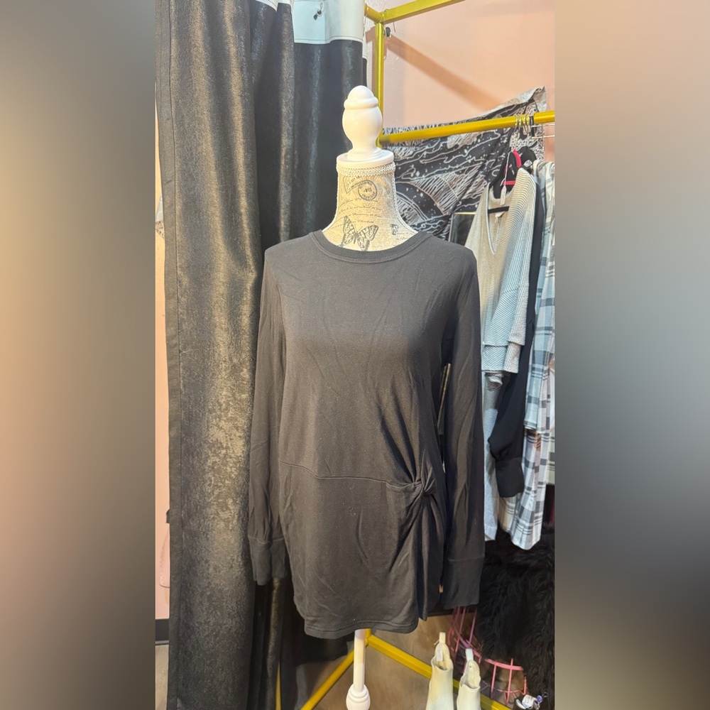 Athleta Black Long Sleeve Top